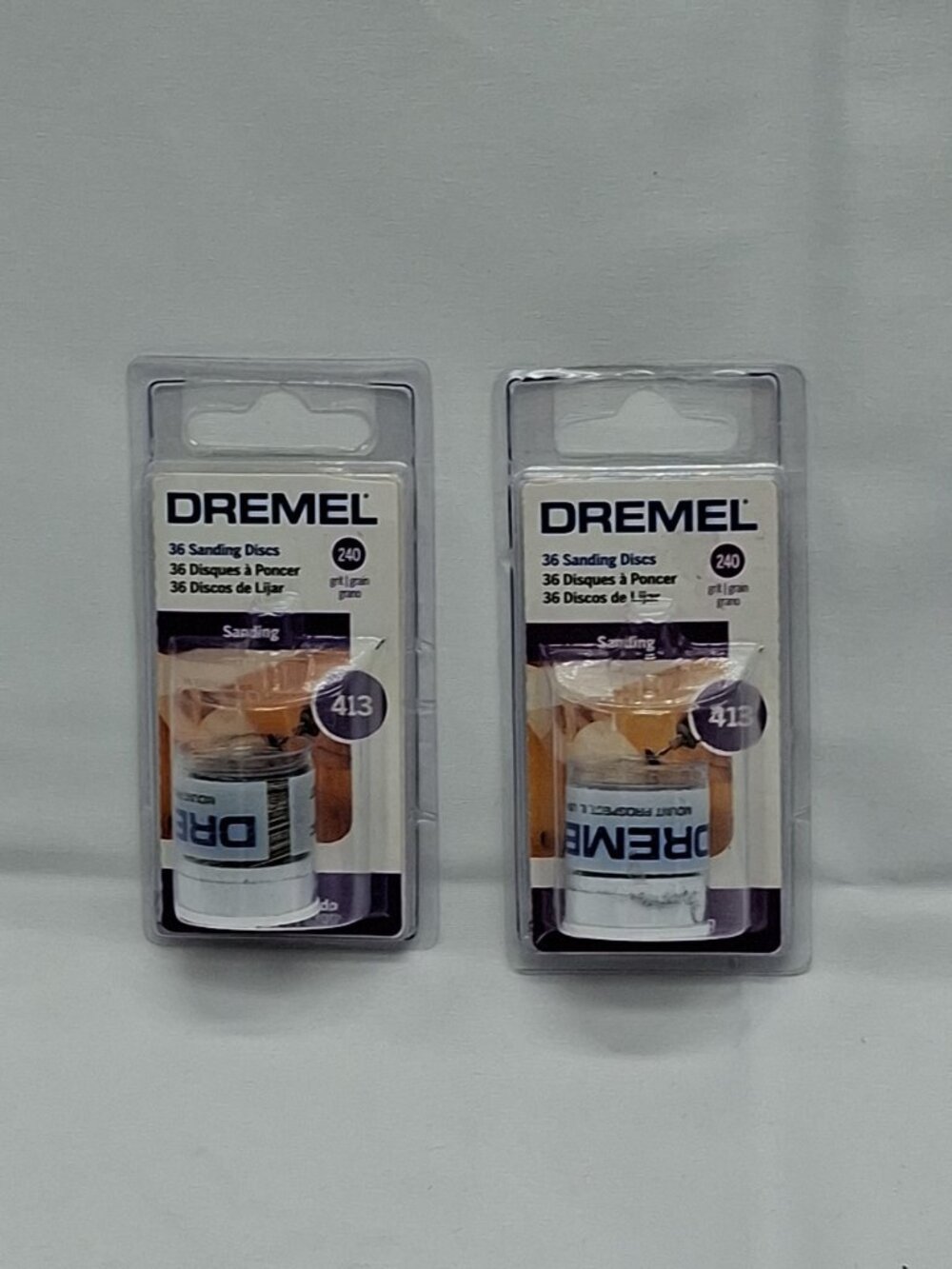 2 Packs: Rotary Tool Fine Sanding Disc (36 pcs) - 240 Grit - Dremel #413